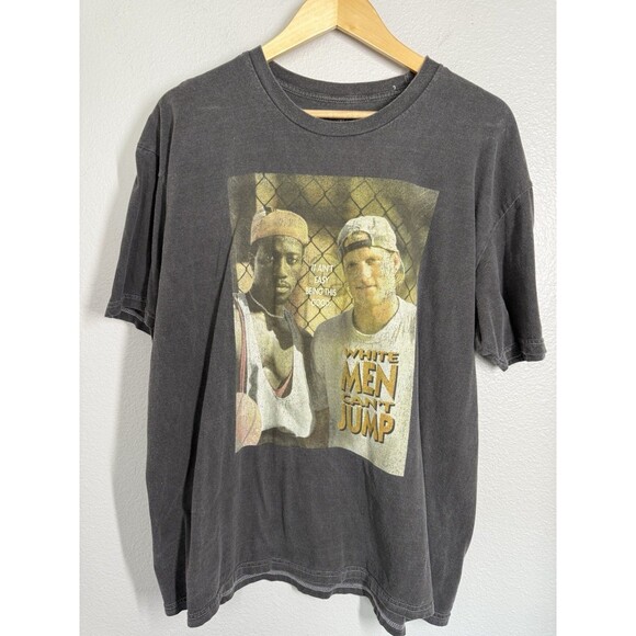 White‎ Man Cant Jump Shirt Mens XL Gray 90s ripple juctions movie Tee Worn-look - Picture 1 of 8